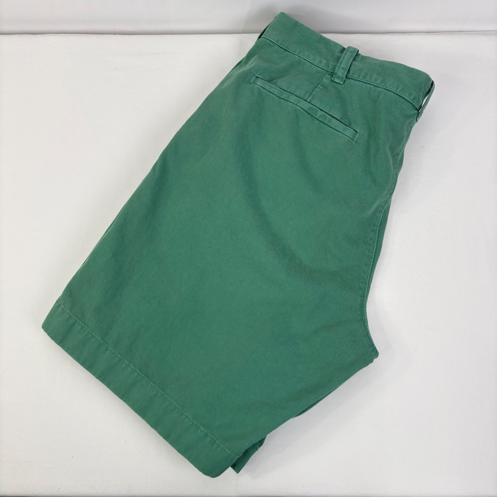 J.Crew Men's Stanton Shorts Green 100% Cotton Chino Casual Summer Shorts Size 38 - Picture 2 of 9